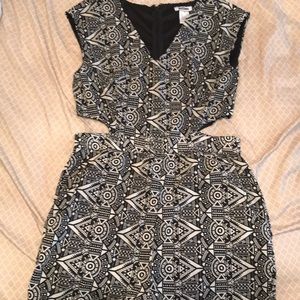 Black and white romper